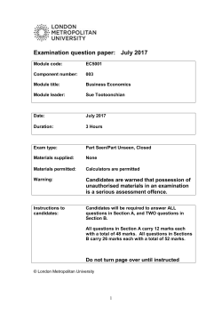 EC5001 Comp 003 Part Seen Exam Paper