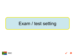 Exam setting