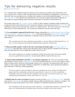 Tips for Delivering Negative Results