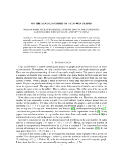 On the minimum order of k-cop-win graphs