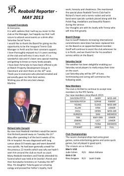 Reabold Member Notice May 2013