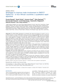 Strategies to improve male involvement in PMTCT Option B+ in four