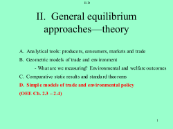 Analysing environmental issues in an open economy: economic