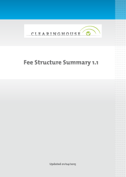 Fee Structure Summary 1.1