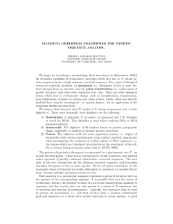 MAXIMUM LIKELIHOOD FRAMEWORK FOR GENETIC
