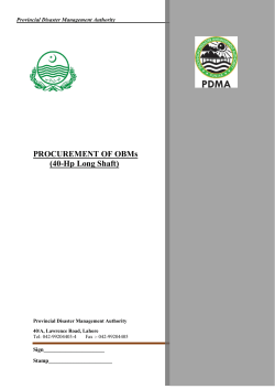 PROCUREMENT OF OBMs (40-Hp Long Shaft)