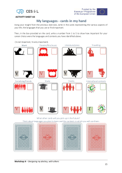 My languages - cards in my hand