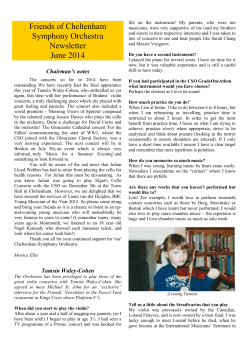 June 2014 - Cheltenham Symphony Orchestra