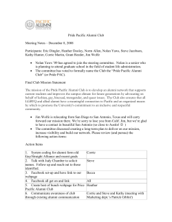 Action Items - University of the Pacific Alumni Association