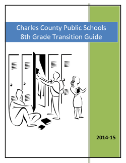 Charles County Public Schools 8th Grade Transition Guide