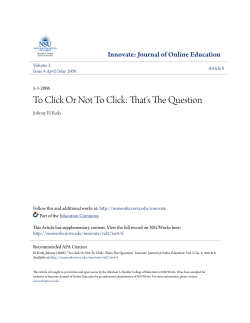 To Click Or Not To Click: That`s The Question - NSUWorks