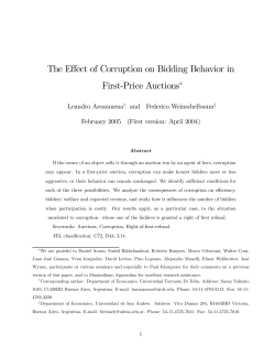 The Effect of Corruption on Bidding Behavior in First-Price