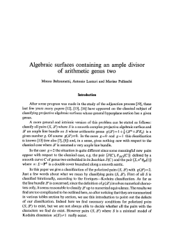 Algebraic surfaces containing an ample divisor of