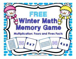 FREE Winter Math Memory Game