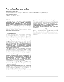 Free surface flow over a step
