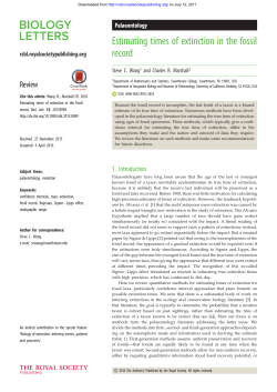 Estimating times of extinction in the fossil record