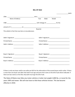 Bill of Sale - Town of Poland