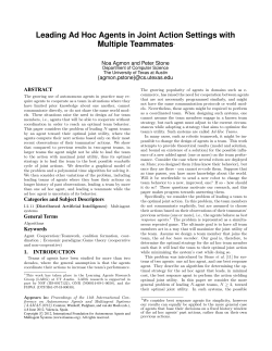 Leading Ad Hoc Agents in Joint Action Settings