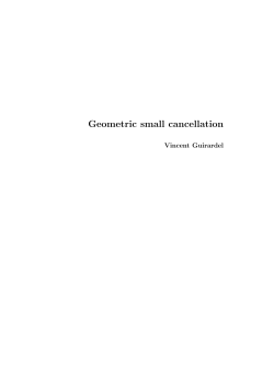Geometric small cancellation