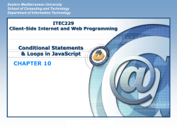 10.1 Conditional Statements if.. else statement
