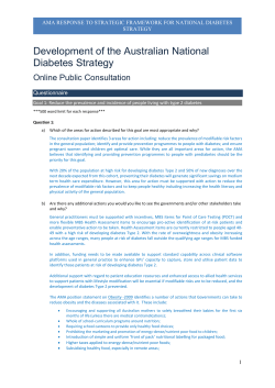 Development of the Australian National Diabetes Strategy