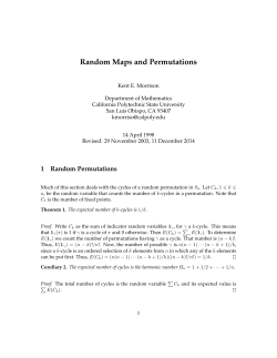 Random Maps and Permutations