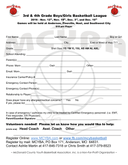 MCYBA MUSTANG BASKETBALL CAMP