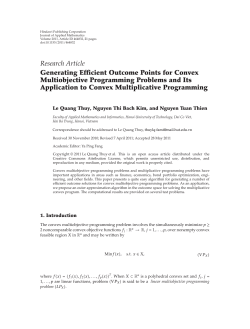 Generating Efficient Outcome Points for Convex Multiobjective