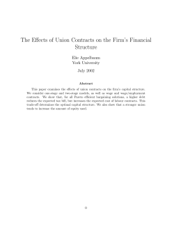 The Effects of Union Contracts on the Firm`s