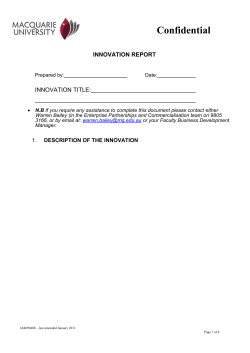 invention report - Research Office