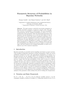 Parametric Structure of Probabilities in Bayesian Networks