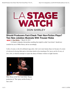 Should Producers Fact-Check Their Non