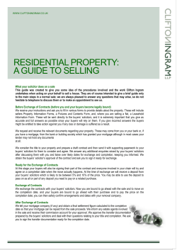 Residential Property Guide to Selling