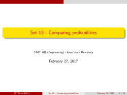 Set 15 - Comparing probabilities