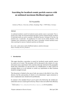 Searching for localized cosmic particle sources - staff.uni