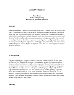 Game Development - University of Wisconsin