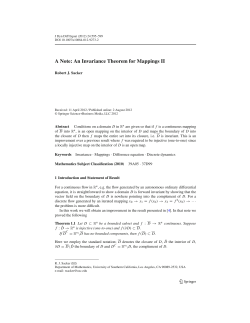 A Note: An Invariance Theorem for Mappings II