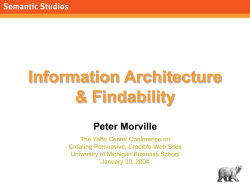 Information Architecture and Findability