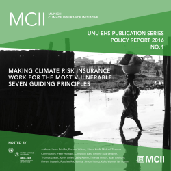 making climate risk insurance work for the most