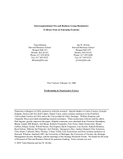 Interorganizational Ties and Business Group Boundaries