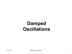 05 Damped Oscillations