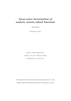 Inner-outer factorization of analytic matrix