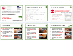 CONTENTS of One (1) CHIP Lab Kit CHIP Blood Collection