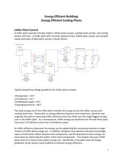 Energy Efficient Cooling Plants