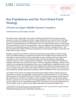 Key Populations and the Next Global Fund Strategy