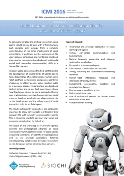 To go beyond scripted and artificial interaction, social agents should