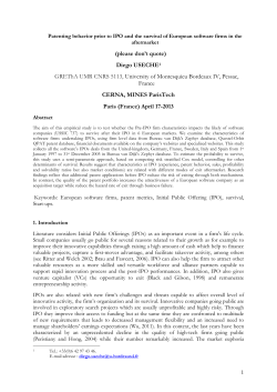 Patenting behavior prior to IPO and the survival of