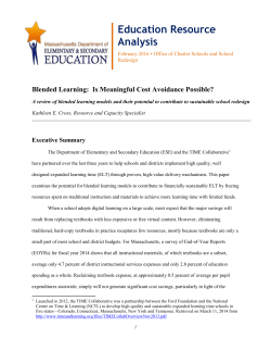 Blended Learning Report - Massachusetts Department of