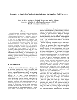 LEARNING AS APPLIED TO SIMULATED ANNEALING