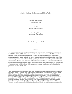 Market Making Obligations and Firm Value*